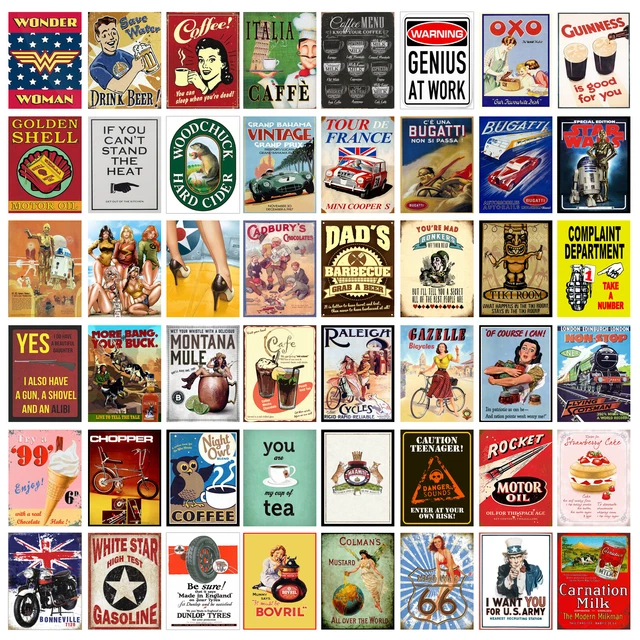 METAL TIN SIGN Plaque Home Bar Man Cave Garage Shed Cafe Kitchen Signs ...