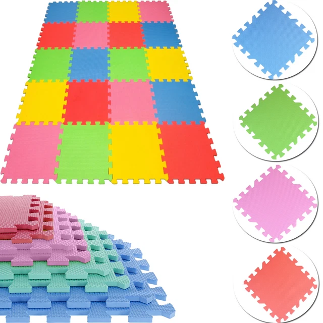 SOFT FOAM EVA Interlocking Floor Tiles - Kids Play Mat Gym Yoga ...