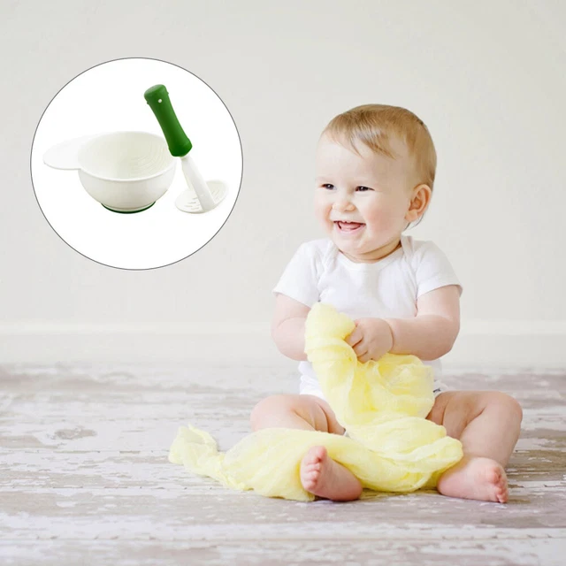 1 juego de suplementos dietéticos de frutas tazón triturador de alimentos para bebés herramienta de alimentación para bebés fabricante de alimentos