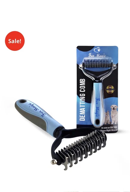 Pet Cat Dog Hair Fur Shedding Trimmer Grooming Dematting Rake Comb Brush Tool UK