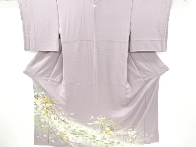 6085003: Japanese Kimono / Vintage Iro Tomesode / Yuzen / Embroidery / Floral Pl