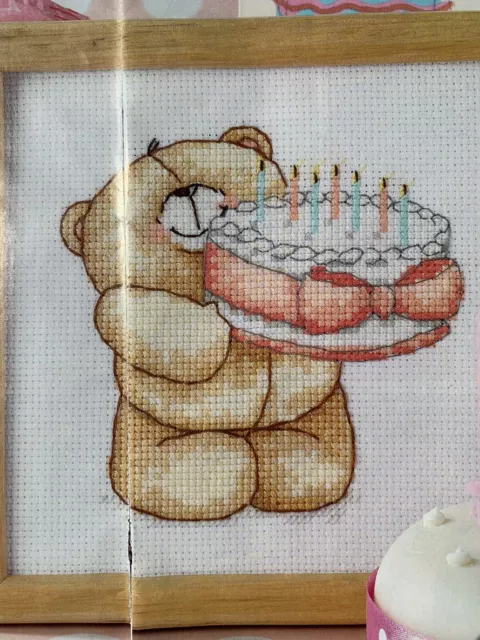 Anchor Forever Friends Bear Happy Birthday Cross stitch chart