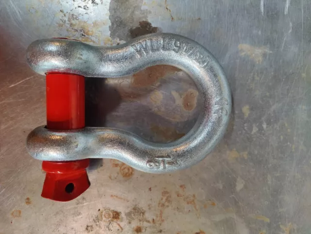 1 1/8" Bow Shackle w Screw Clevis Pin Rigging Towing 9.5Ton WLL