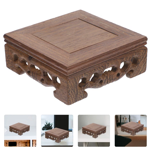 Lot de 10 appliques d'angle en bois sculpté floral non peintes pour décoration de meubles muraux 4 cm
