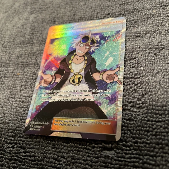 Pokémonkarte Guzma Full Art Utra seltener Trainer brennende Schatten EX 2017 143/147 2