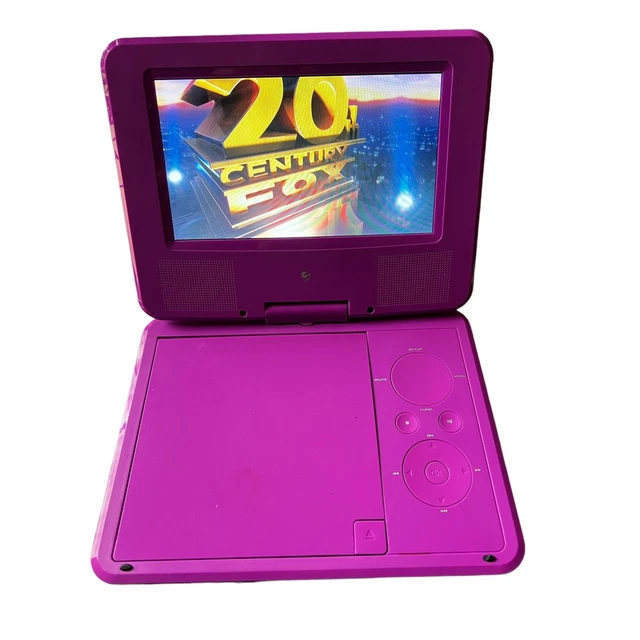 PURPLE PORTABLE DVD Player & Black Carry Bag EPD707PR China 2016 Works