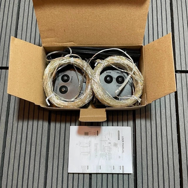 Luces solares de cuerda para exteriores Simcasa, paquete de 2 33 ft 132 led hazlo tú mismo precio de venta sugerido por el fabricante £17