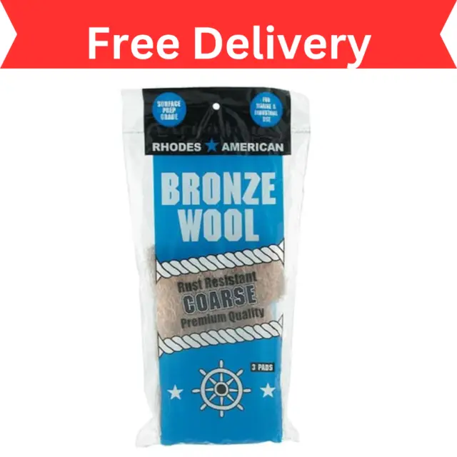 Coarse Grade Bronze Wool Pads (3-Pack)