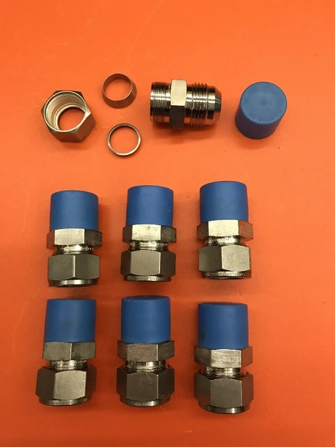 7-Swagelok Tube Fitting, Union, 5/8 in. Tube OD x 5/8 in. AN Tube Flare