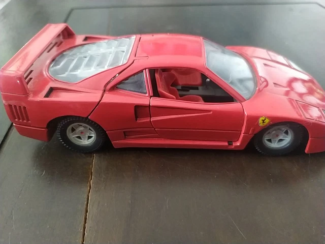 FERRARI F40 ROUGE échelle 1/18 de TONKA POLISTIL voiture miniature de collection £43.27 - UK