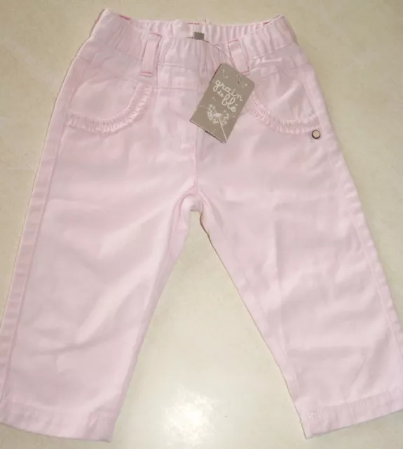 Pantalon rose neuf taille 12 mois marque Grain de Blé