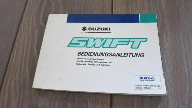 SUZUKI SWIFT Betriebsanleitung Handbuch 1993 Bedienungsanleitung Manual