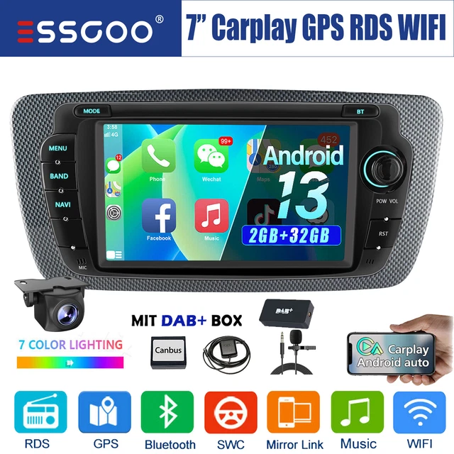 Autoradio Android Per Seat Ibiza MK4 6J 2009-2013 - 9 Pollici, CarPlay, GPS - Foto 7