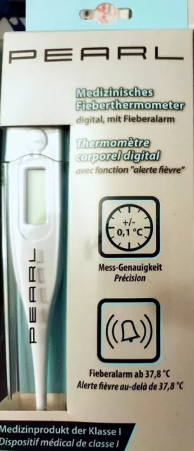 Medizinisches Fieberthermometer mit Fieberalarm digital wasserdicht präzise LCD