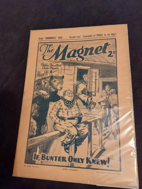 Vintage Magnet Comic 11 JUNE 1938 Greyfriars Billy Bunter Harry Wharton 1582