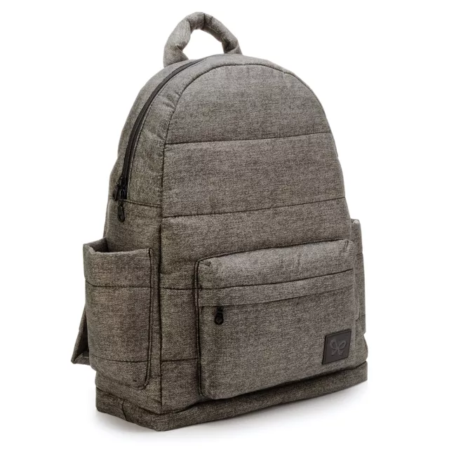 CiPU Luxury Backpack Nappy Bag - Heather Grey 2