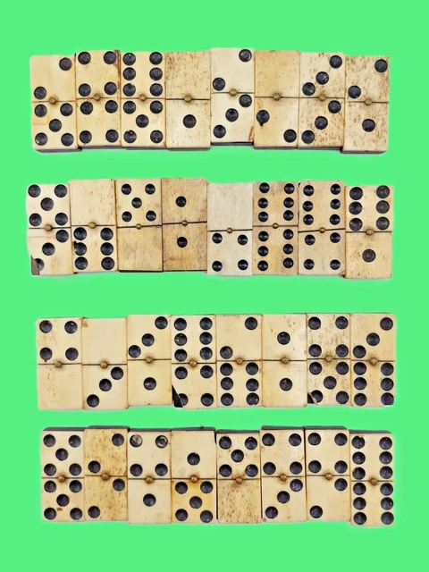 Coffret jeu de domino année 60-70 en bon état Noir
