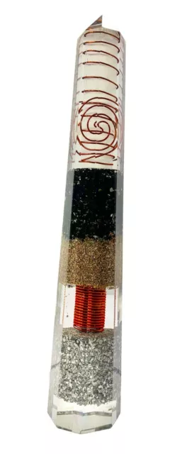 Black Tourmaline Orgonite Obelisk Generator Crystal Orgone EMF Protection Energy