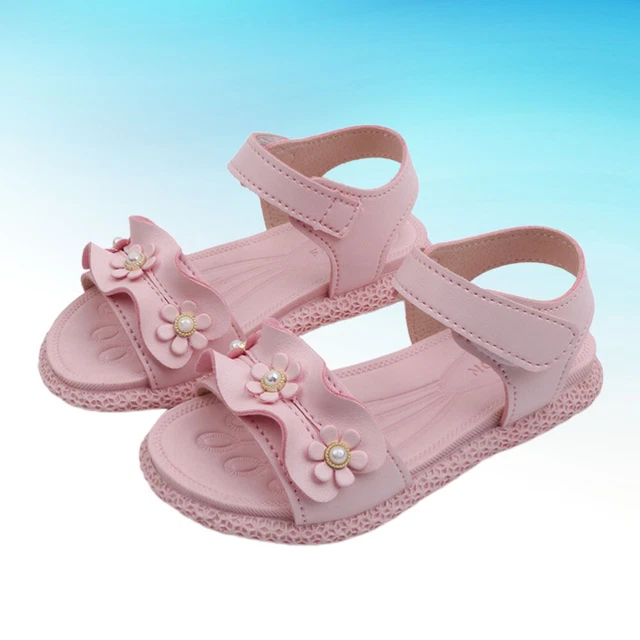 1 paio di sandali casual ragazze decorazione fiori scarpe estive sandali spiaggia calzature