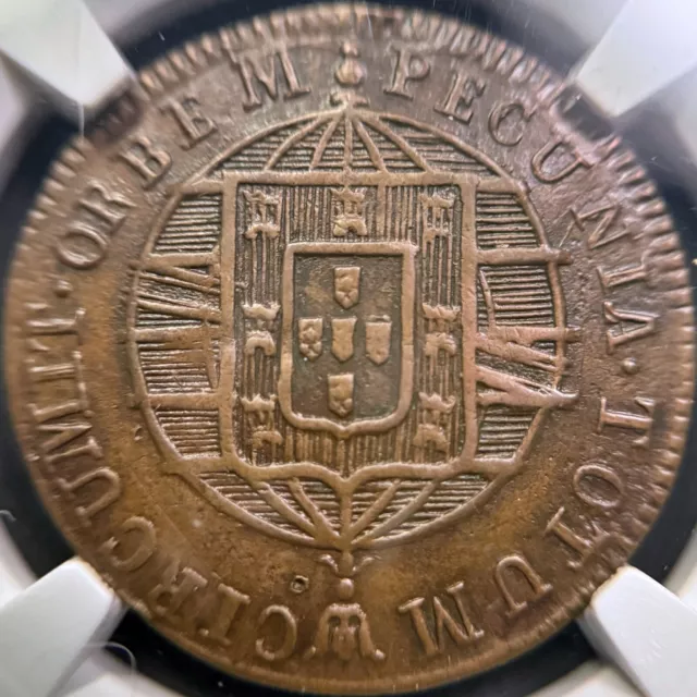 BRAZIL. 1820, 20 Reis - NGC aUNC - João VI, Rio de Janeiro, B/B, 8/8 Variety 3