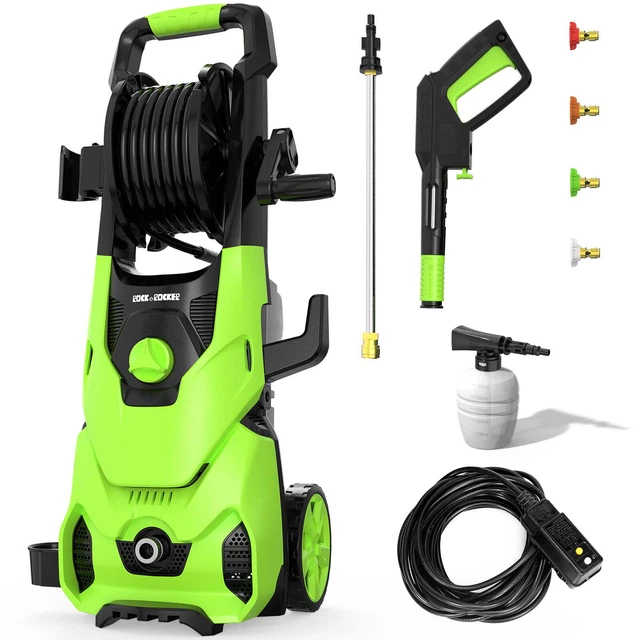 Electric Pressure Washer, 2150PSI Max 2.6 GPM Power Washer with Hose Reel