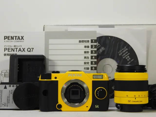 Pentax Q7 Digital Camera yellow 02 Standard Lens 224Shots w/ Box[Near Mint]#Z87A