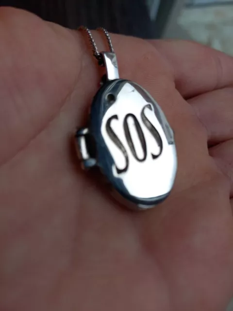 pendentif et chaine en argent massif 925 SOS SILVER JEWERLY