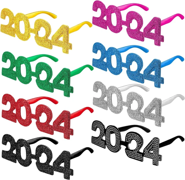 2025 EYEGLASSES 2025 Glitter Number Eyeglasses for New Year Costume