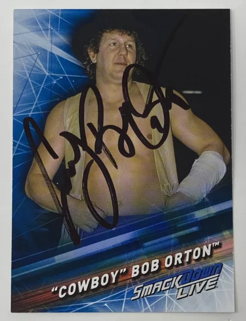 “COWBOY” BOB ORTON 2019 SIGNED Topps WWE Wrestling Card Wrestler Autograph JSA