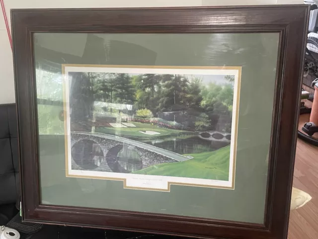 Simon Stallwood 12th Hole at Augusta Golf Club, Signed Framed Print The Masters
