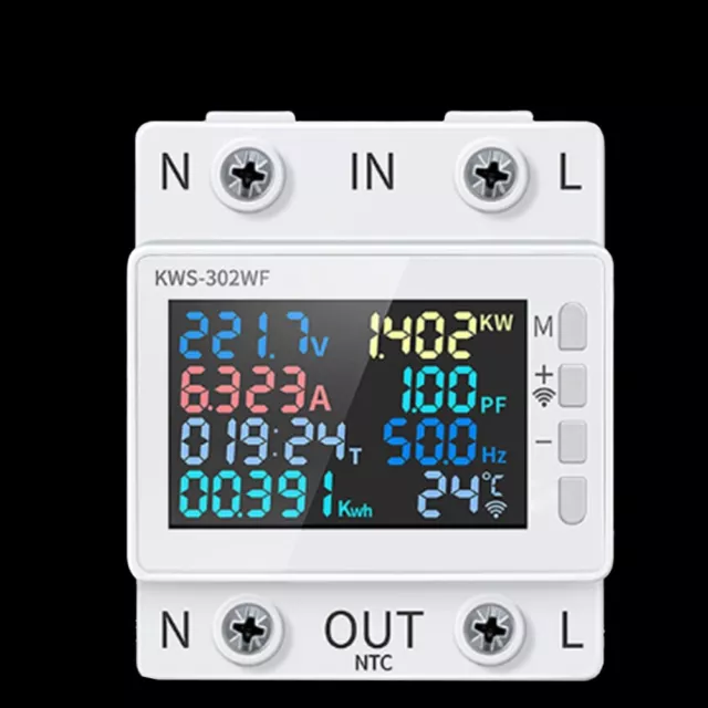 Voltmetro di potenza facile da usare KWS 302WF misuratore di potenza energia tel