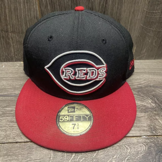 Cincinnati Reds Chapeau MLB New Era 59FIFTY Rouge Noir Taille 7 3/8 Ajusté