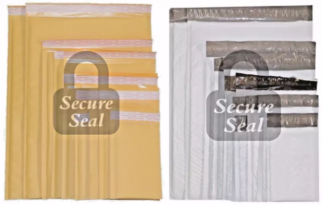 Choose between Kraft or Poly Bubble Mailers | High Grade | Shipping Mailing Bags