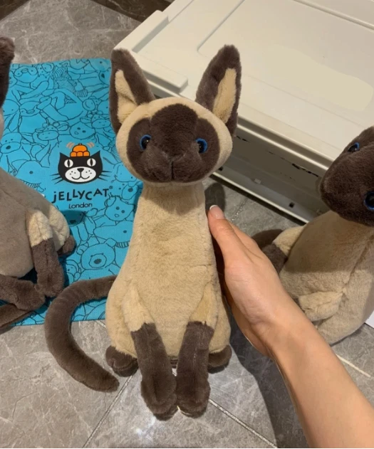 Iris Gatto Siamese 27cm - Peluche Jellycat Style, Morbido, Nuovo Con Etichette