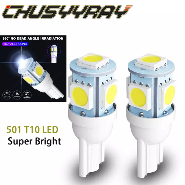 For Ford Fiesta Mk6 T10/501 LED Super White Xenon Side Light Mk 6 St Bulbs 6000K