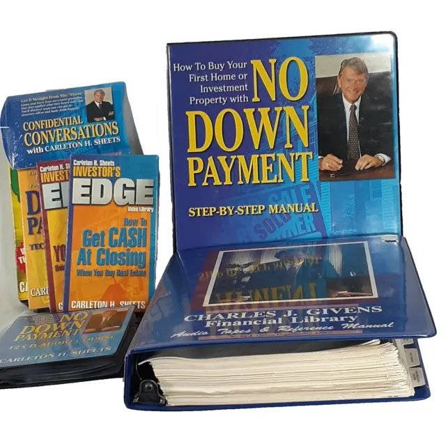 Carleton Sheets No Down Payment Real Estate Investing Course VHS CDs Manuals LOT