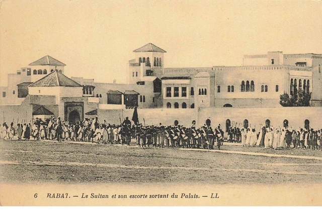 Morocco #Mk44565 Flap The Sultan And His Escort Leaving The Palace + Course Stamp