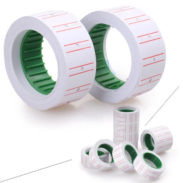 10Rolls White Price Pricing Label Paper Tag Tagging Fit MX-5500 Labeller Gun