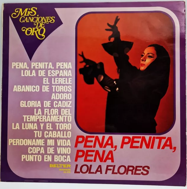 lp Lola Flores ‎– Pena, Penita, Pena 1975 VG+ / VG+ flamenco Belter Spain