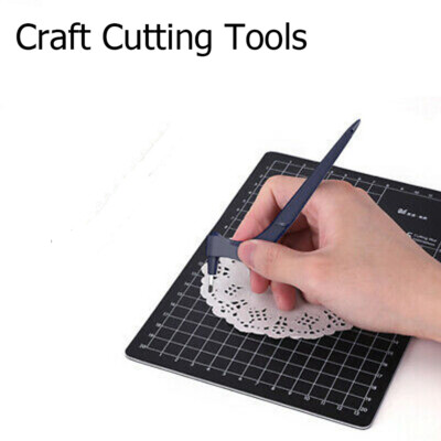 Strumenti di Taglio del Mestiere Black Utensili da Taglio per Artigianato Artistico di Intaglio fai da te per Scrapbooking Hobby Craft Stencil con lama Rotante a 360 Gradi Tre Teste di Taglio 