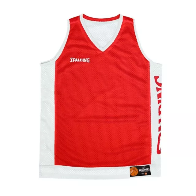 Spalding Basketball Wendbares Tank-Top Herren Reversible Trikot rot weiß