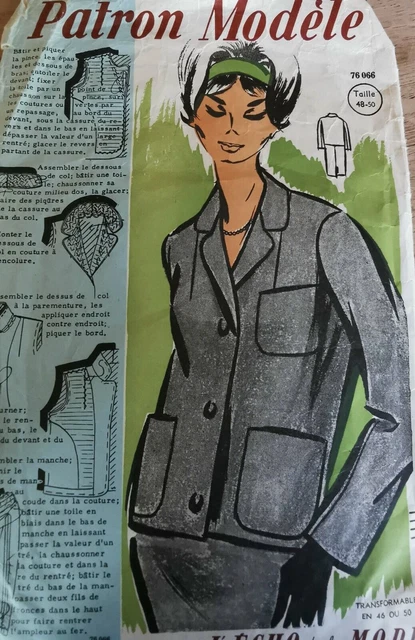 2064 PATRON PARIS LUXE VINTAGE FRENCH PATTERN JUPE DROITE LEGERES