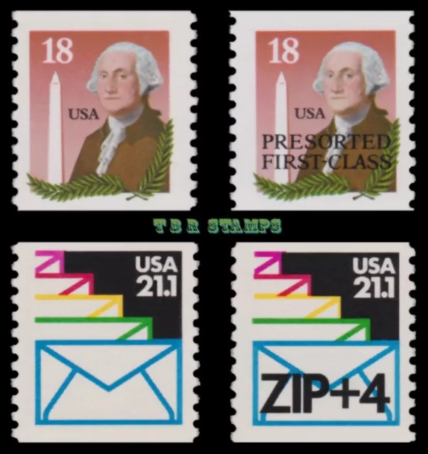 2149 2149a 2150 2150a Singles Washington & Letters 1985 With Precancels -Buy Now