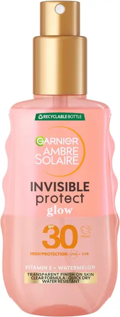 Garnier Ambra Solare Spray Protettore Invisibile Glow Trasparente Crema Solare Spf30,