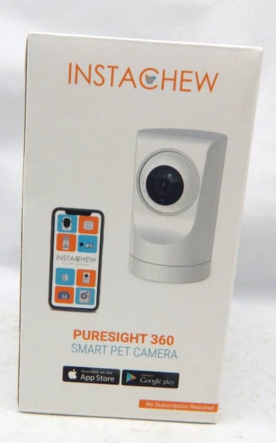 Cámara inteligente para mascotas Instachew Puresight 360 detección de movimiento visión nocturna NUEVA