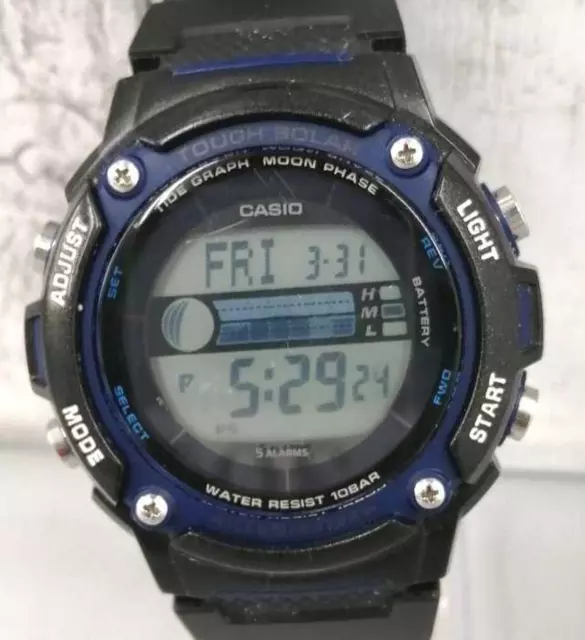 Casio Blk W-S210H Sports Gear Tough Solar From Japan