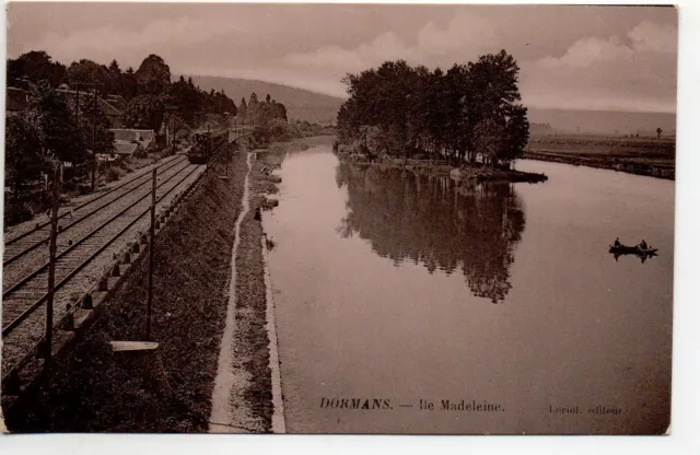 DORMANS - Marne - CPA 51 - Ile Madeleine - train voie de chemin de fer