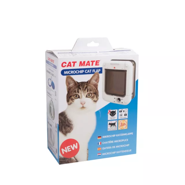 Cat Mate Microchip Porte de Chat 360W Blanc, Neuf 3