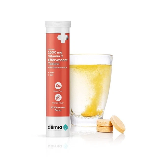 The Derma Co 1000mg Vitamin C (20 Effervescent Tablets) For Skin