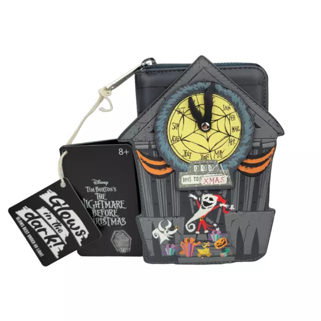 LOUNGEFLY DISNEY NIGHTMARE Before Christmas Town Hall GlowIntheDark